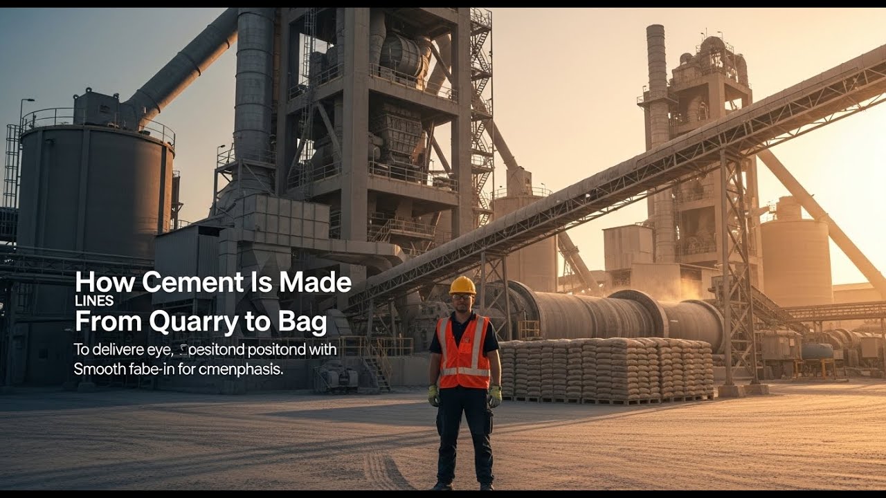 “🏭 How Cement Is Made Today: Inside a Modern Factory 🔥 Step by Step!”