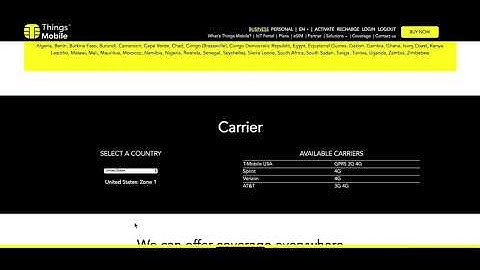 Things Mobile: How to find the list of countries and operators