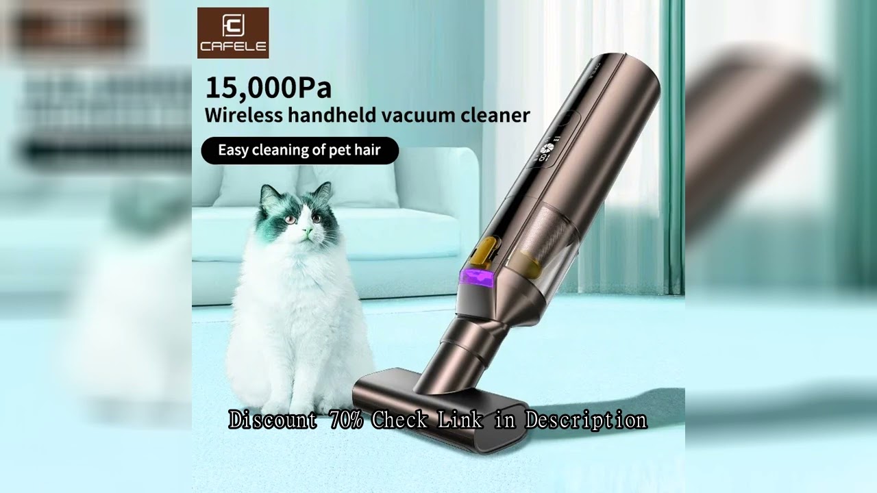 Cafele 15000Pa Wireless Vacuum Cleaner Portable Air Pump Vacuum Sealer Powerful Air Blower 4-in-1 Fo