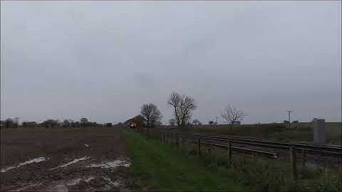 DRS 37059+37038 work 3S01 RHTT past Church Lane, Tunstead