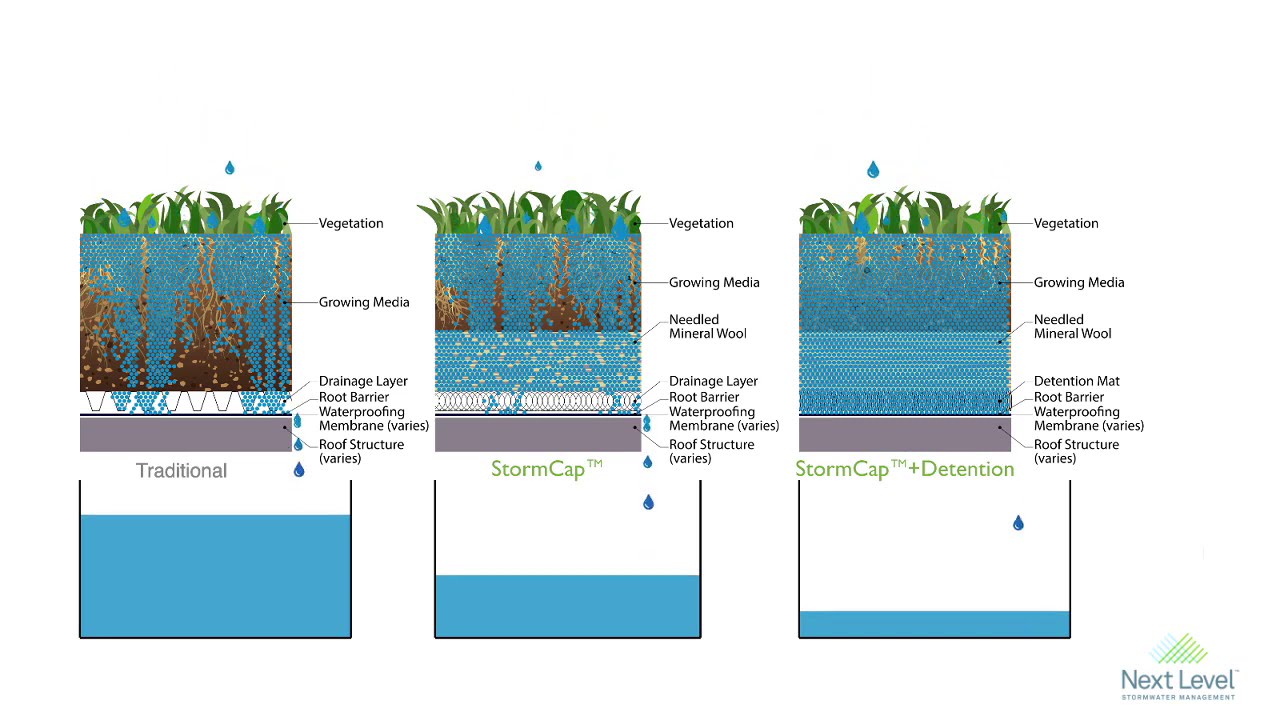 StormCap™Detain 3°: A Friction-Detention Green Roof that Retains and Detains Stormwater Runoff