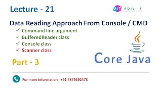 Scanner Class in Java | By Adil Sir | Lecture - 21