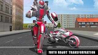 Robot Bike Transport Truck Sim - 3D Robot Car Racing screenshot 5