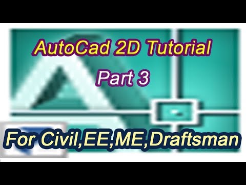 AutoCad - 2D Tutorial Part 3 || AutoCad tutorial for beginners || by Subhankar Pal