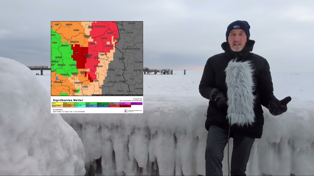 Mitten im Eis auf Rügen – wie lange das Glatteis am Wochenende bleibt (Spezial)