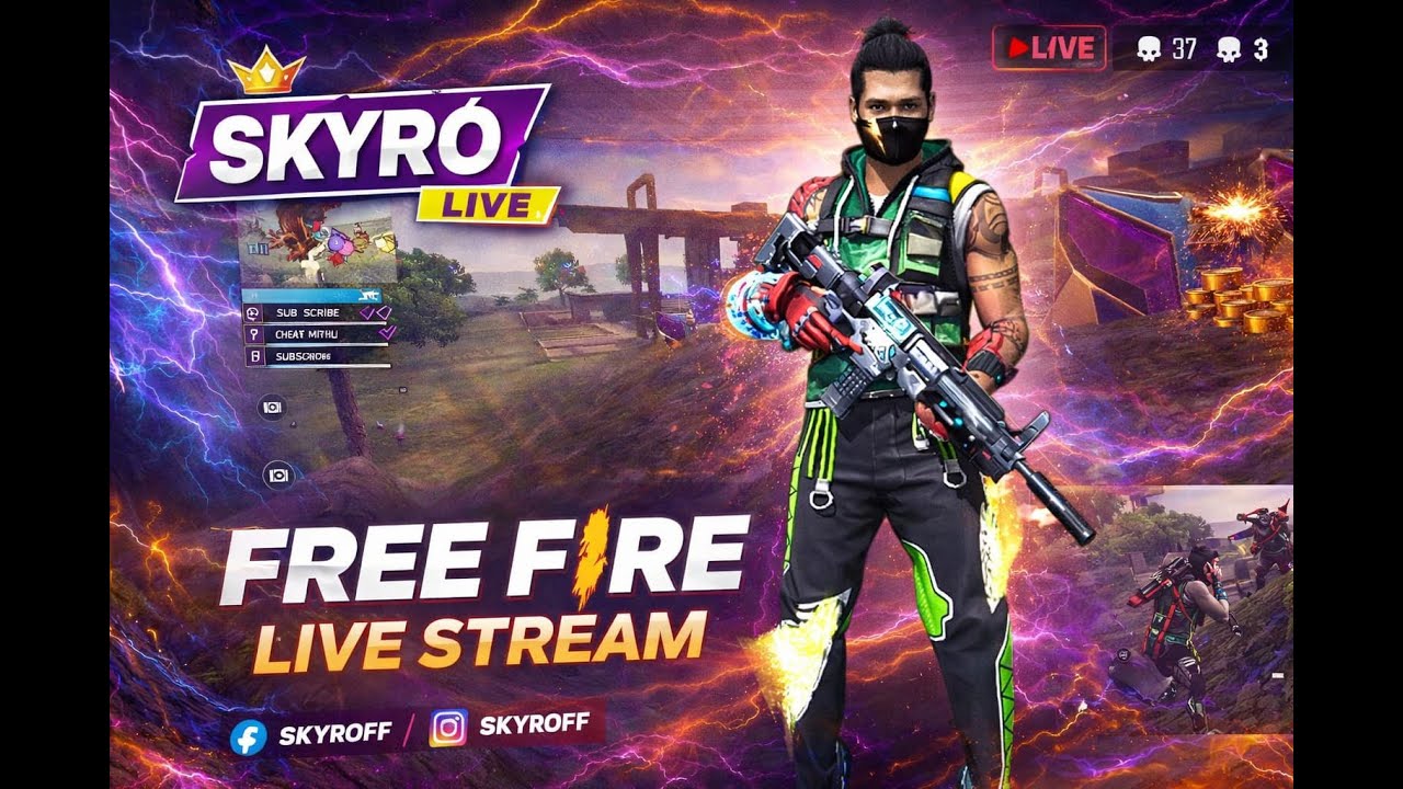 🔥 FREE FIRE LIVE | GRANDMASTER RANK PUSH | SKYRO LIVE