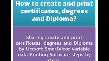 Variable data printing software to finish thousands of certificates in a minute