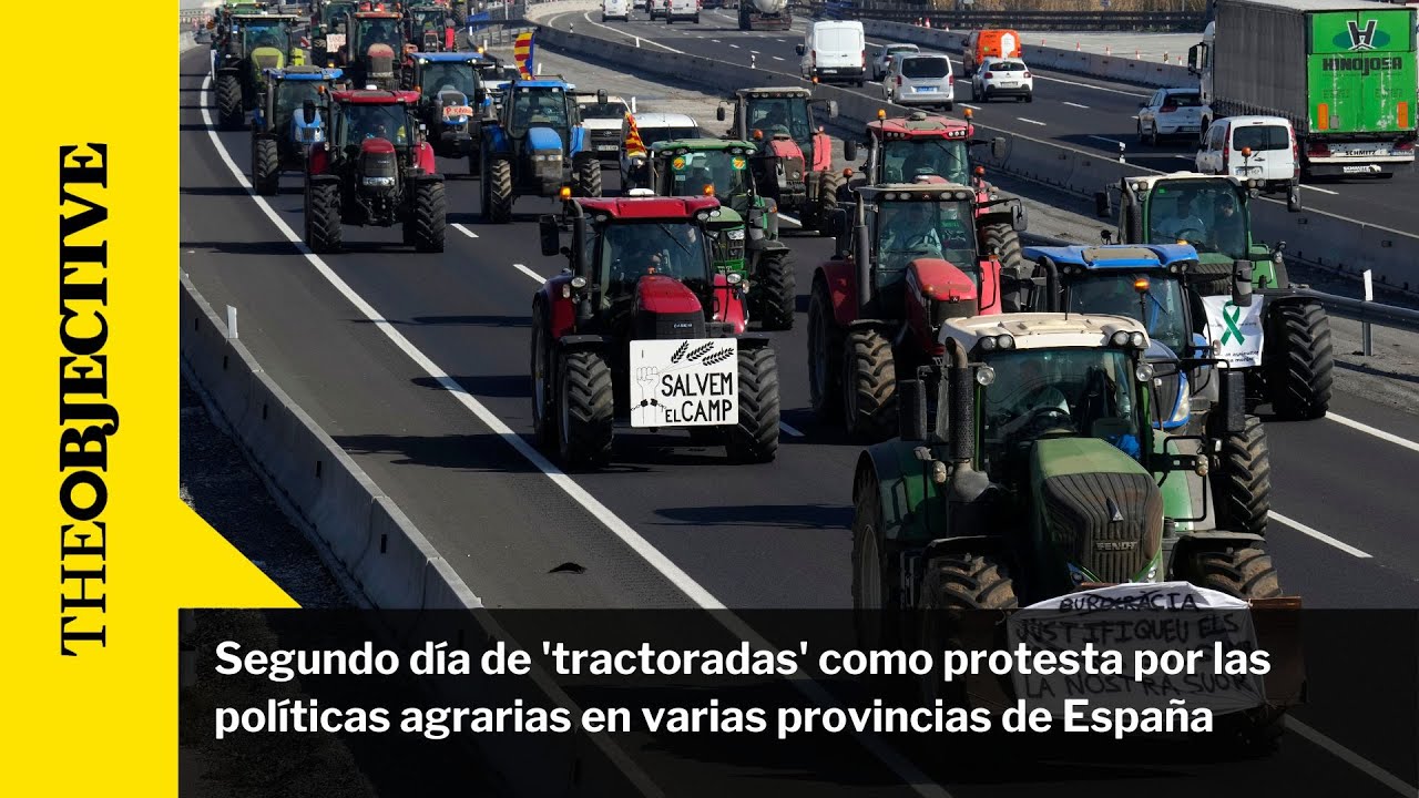 Segundo día de 'tractoradas' como protesta por las políticas agrarias en varias provincias de España