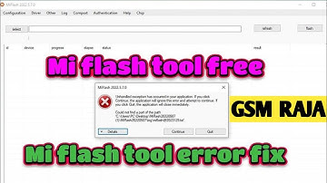 mi flash tool error couldn
