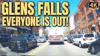 Driving Through Glens Falls On A Sunny Festival Day