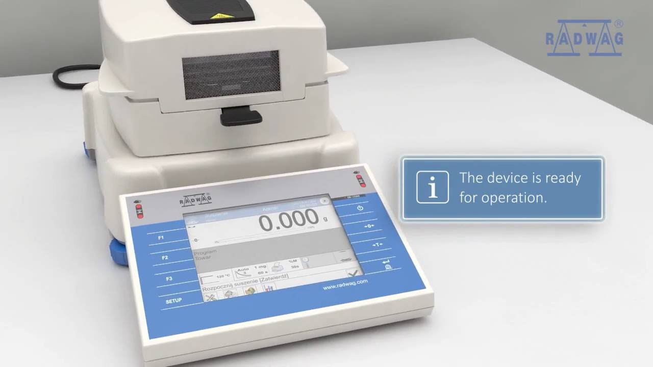 Radwag MA60 Moisture Balance YouTube