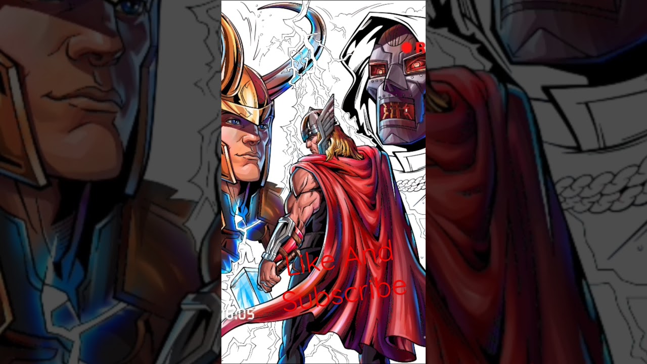 MARVEL COMICS Thor ,Loki and Dr. doom