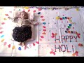 Holi theme baby photoshoot ideas with mj 