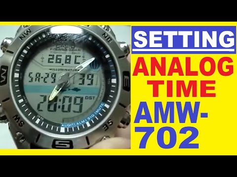 Setting Casio AMW-702 analog time