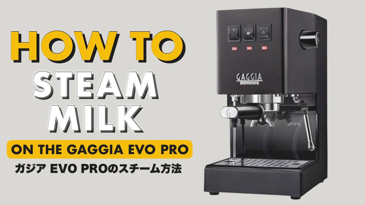 How to Milk Steam with GAGGIA EVO PRO [ENG Sub] - YouTube