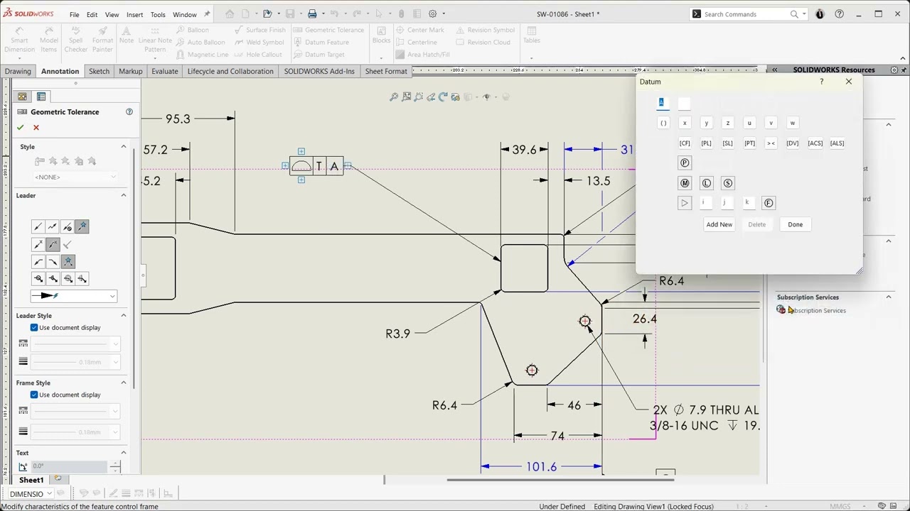 CUSTOM TEXT IN GTOL FRAMES | SOLIDWORKS 2026