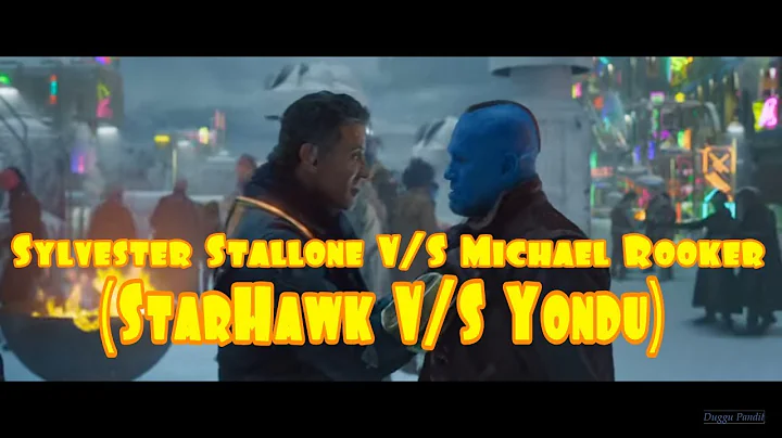 Sylvester Stallone threatening Micheal Rooker | StarHawk vs  Yondu | Guardian of the Galaxy 2