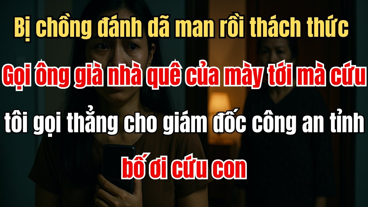 Bị chồng đánh dã man rồi thách thức, Gọi ông già nhà quê của mày tới mà cứu tôi gọi thẳng cho...