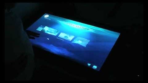 Touch surface screen with ripple effect at Lisbon