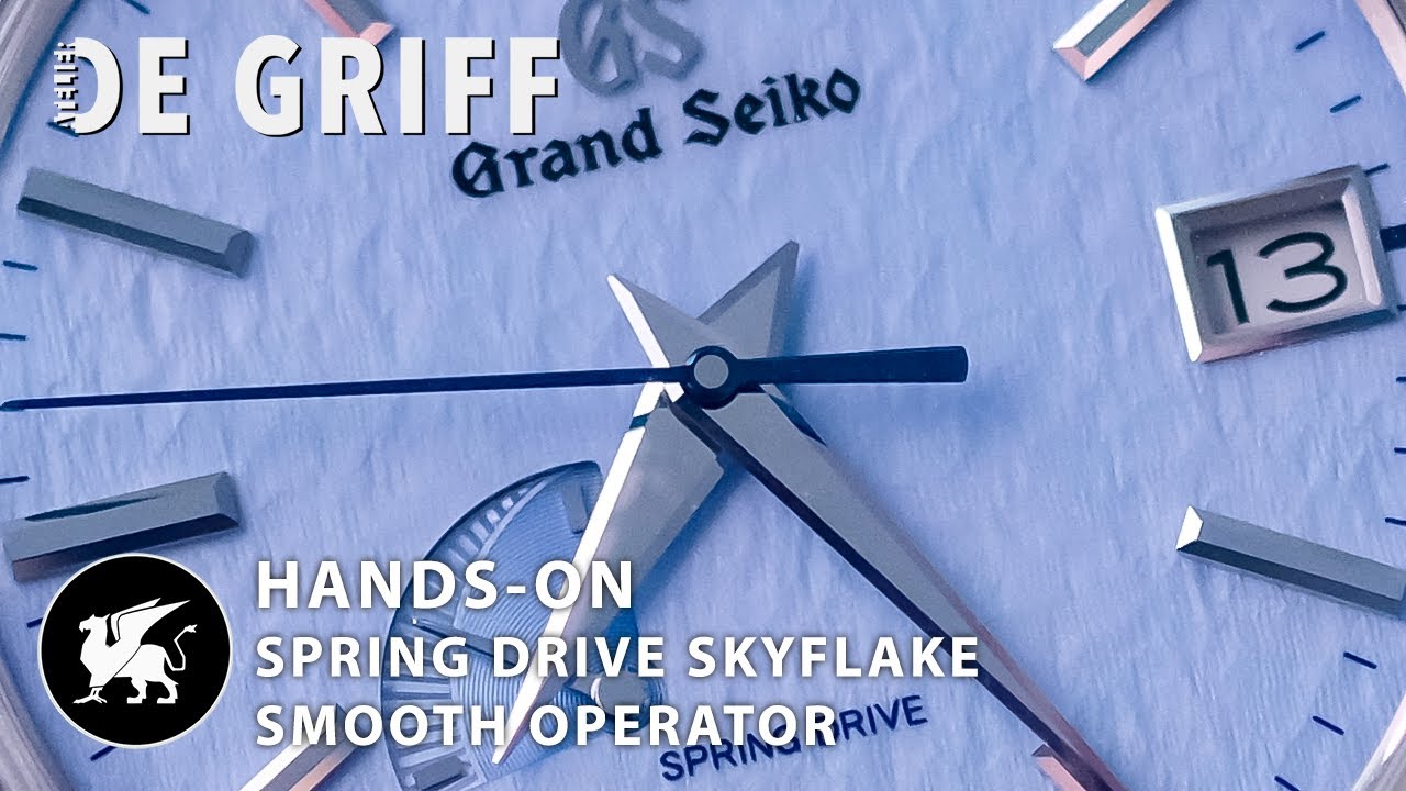 Grand Seiko SKYFLAKE is SMOOTH! Hands-On Review of the Grand Seiko  Snowflake BLUE SBGA407 - DE GRIFF - YouTube