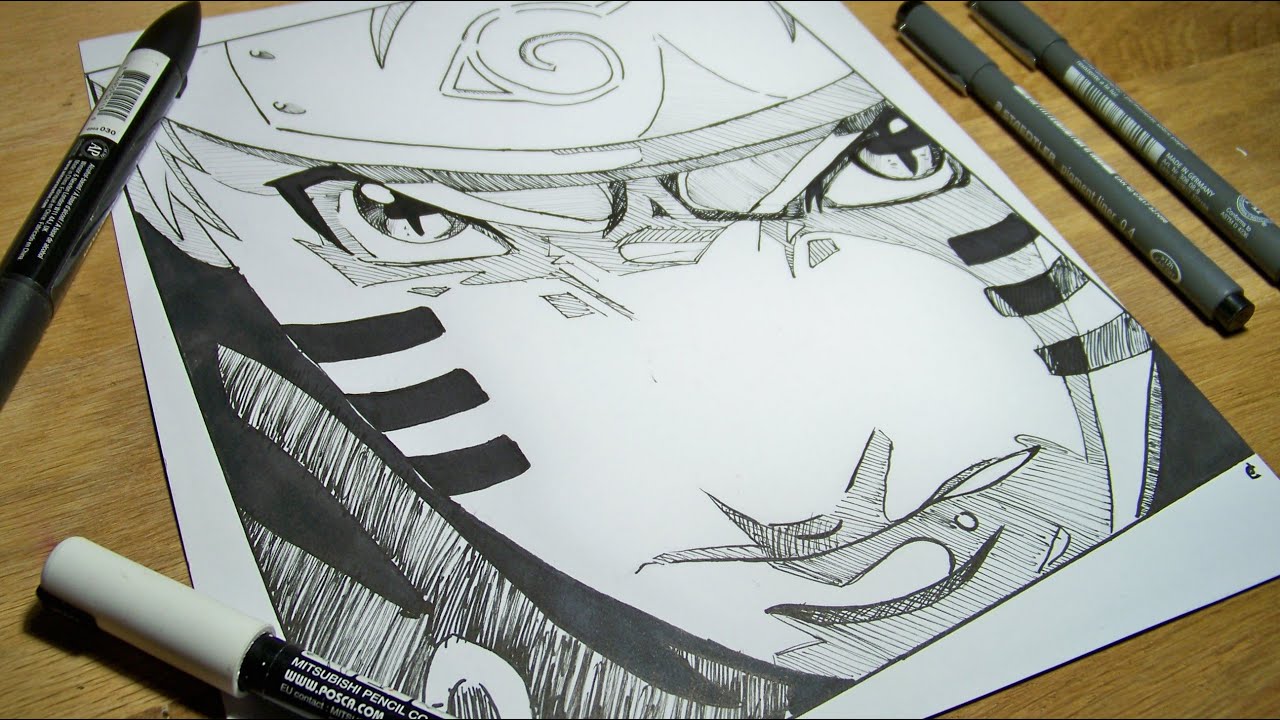 Dessin Naruto mode Ermite de Rikudô | Speed Drawing - YouTube