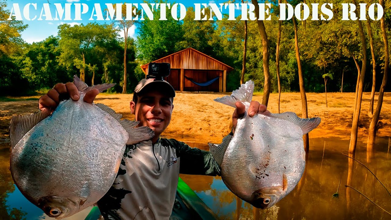 Acampamento Na Cabana! No Encontro Do Rio Braço Norte e o Rio 27, pescaria de Pacu na Rodada.