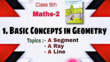 Class9th || Maths2 || 1.Basic Concepts in Geometry || Seg, Ray, Lines