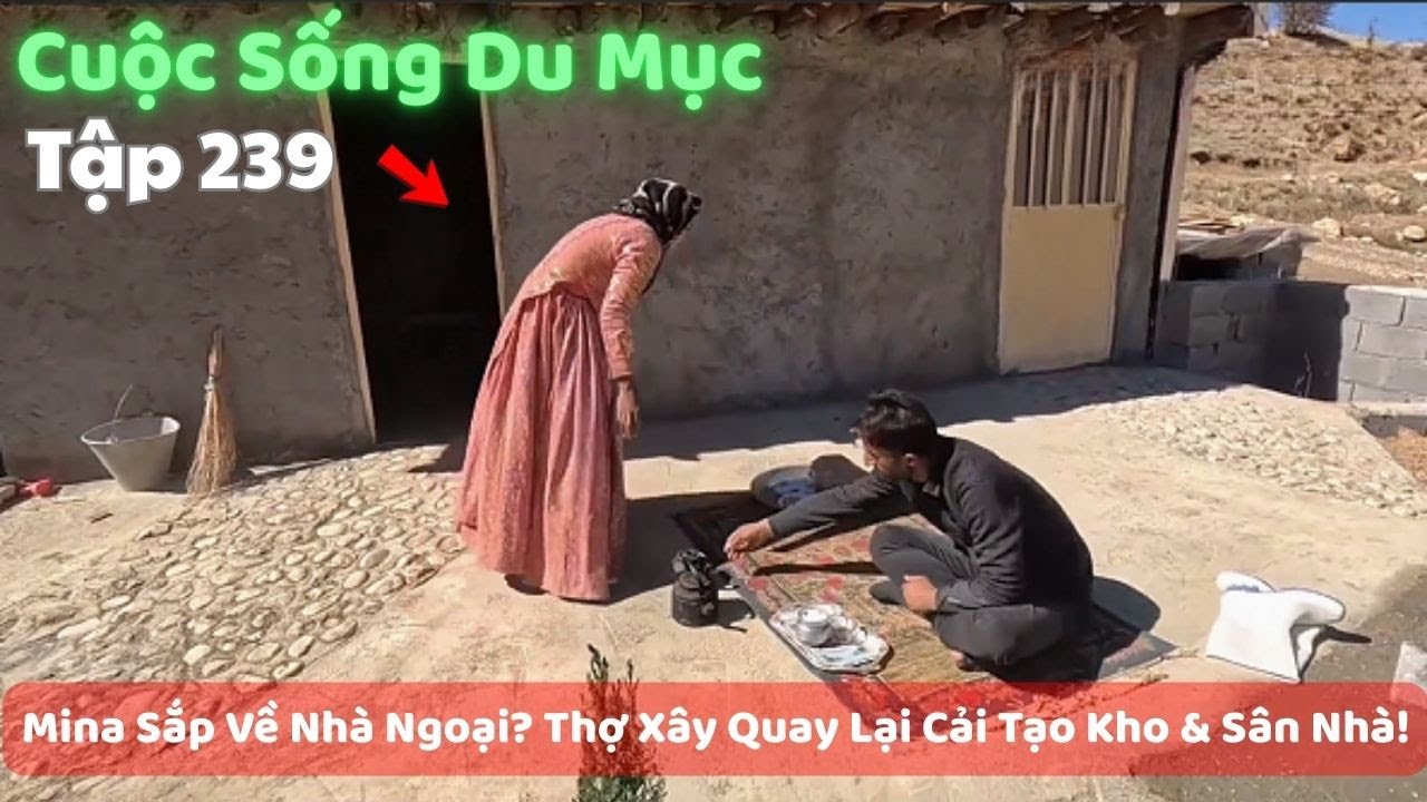 Tập 239| Cuộc Sống Du Mục Iran: Mina Sắp Về Nhà Ngoại? Thợ Xây Quay Lại Cải Tạo Kho & Sân Nhà