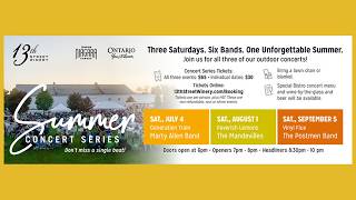 13th Street Winery Summer Concert Series 2026