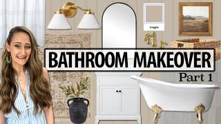 DIY Small Bathroom Makeover! Save THOUSANDS doing it yourself  Part 1