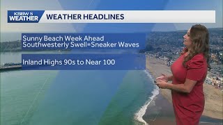 Hot inland, warm coast