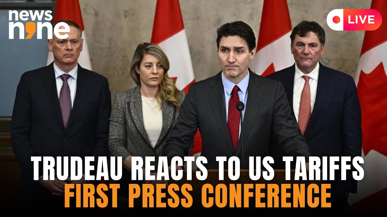 Canadian PM Justin Trudeau’s 1st Press Conference After US Tariffs Imposed by Trump | News9
