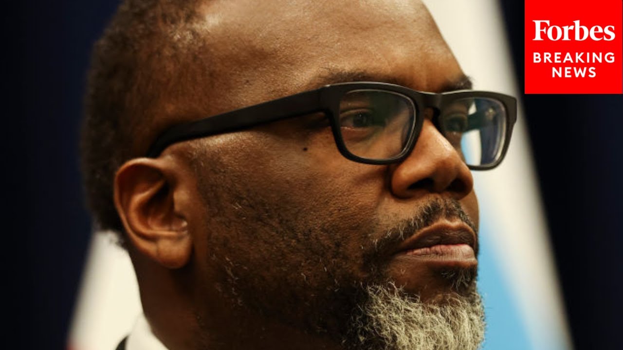 Chicago Mayor Brandon Johnson Attends O'Hare Terminal 3 BIL Event