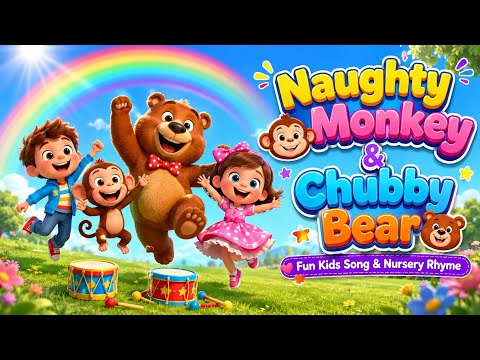 Naughty Monkey & Chubby Bear 🐵🐻 | Fun Kids Song & Nursery Rhyme