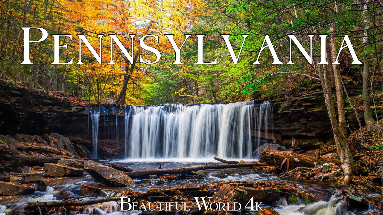 Pennsylvania 4K – A Tapestry of Fiery Autumn Colors Across Scenic Wilderness – Piano Music