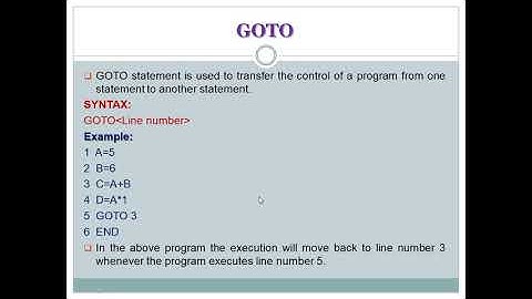 CLASS : 06 || QBASIC STATEMENT || CHAPTER 6