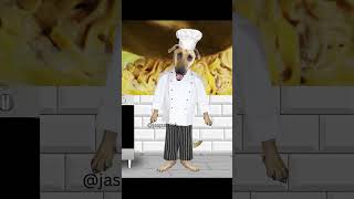 Creamy Fettuccine Better Than Unboiled Pasta! Cactus Jack Dog Chef! Jas Patrick Voice Actor #shorts