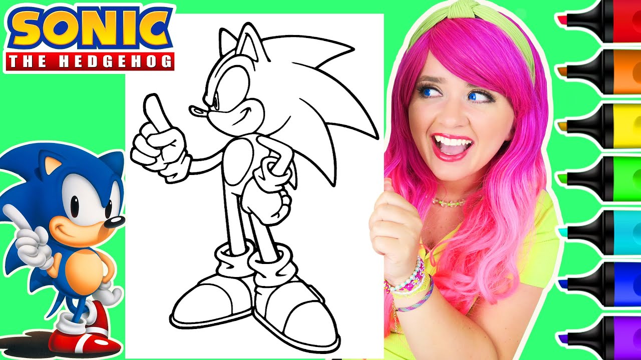 Coloring Sonic The Hedgehog Coloring Page | Ohuhu Art Markers