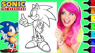Coloring Sonic The Hedgehog Coloring Page | Ohuhu Art Markers