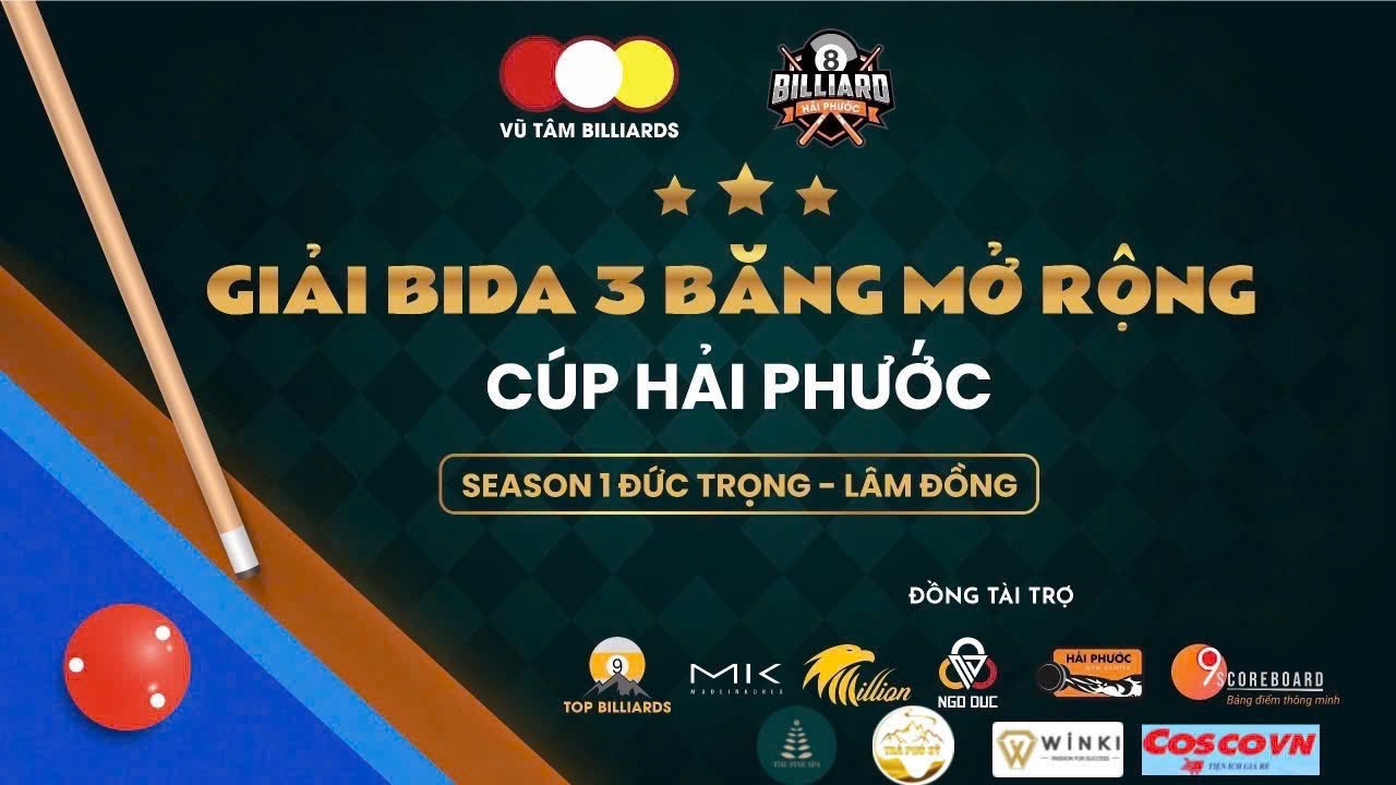 Bida 3 băng | B3, Cup BILLIARDS PHƯỚC HẢI Đức Trọng. THÁI KHƯƠNG (Phúc ...