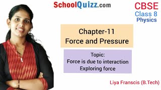 Force is due to interaction exploring force