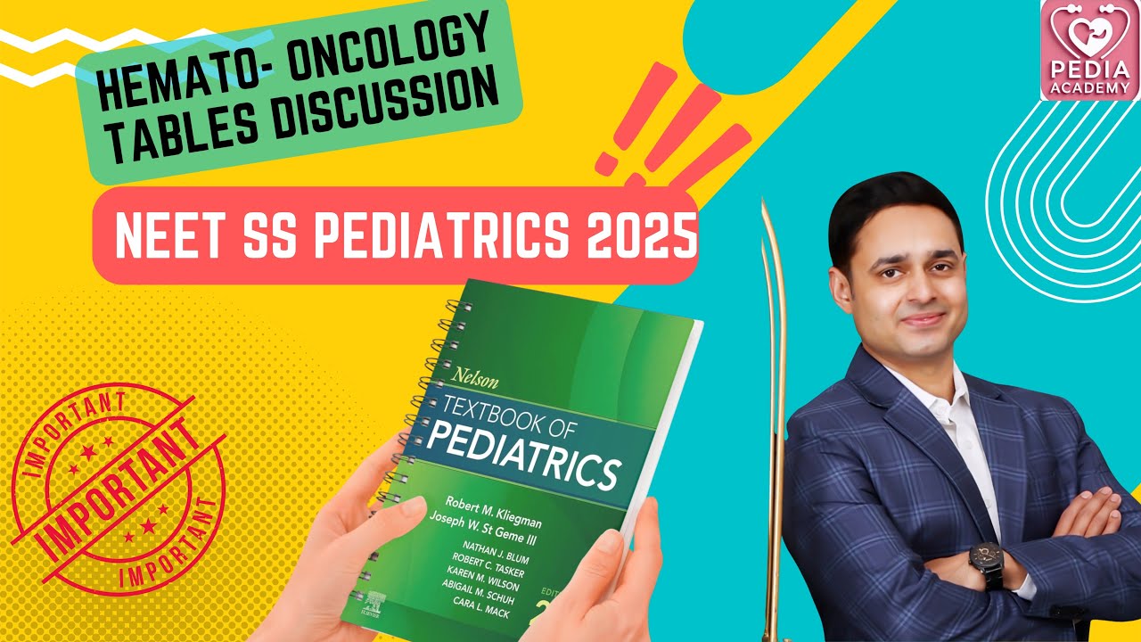 Nelson Hemato-Oncology Tables Explained | NEET SS Pediatrics 2025 