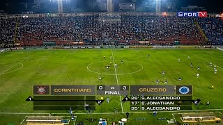 Corinthians 0 x 3 Cruzeiro - 21ª Rodada Campeonato Brasileiro 2007 - Jogo Completo SporTV 