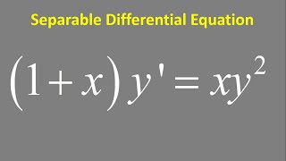 Separable Differential Equation: dy/dx + 2xy/(1+x^2) = 0 , y(2) = 3
