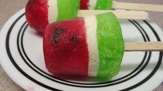 Watermelon Pops (Frozen Jell-O treat) with yoyomax12