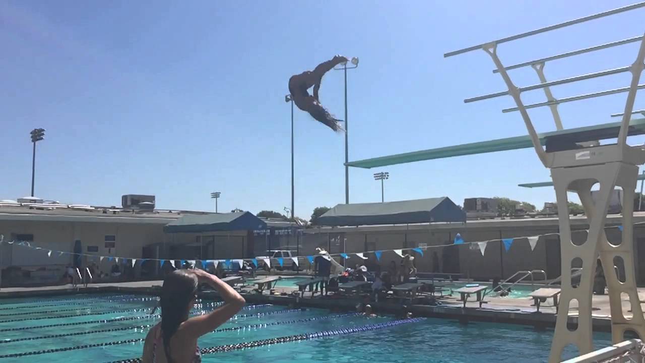 Simone diving off the 3 meter springboard. Age 11 - YouTube