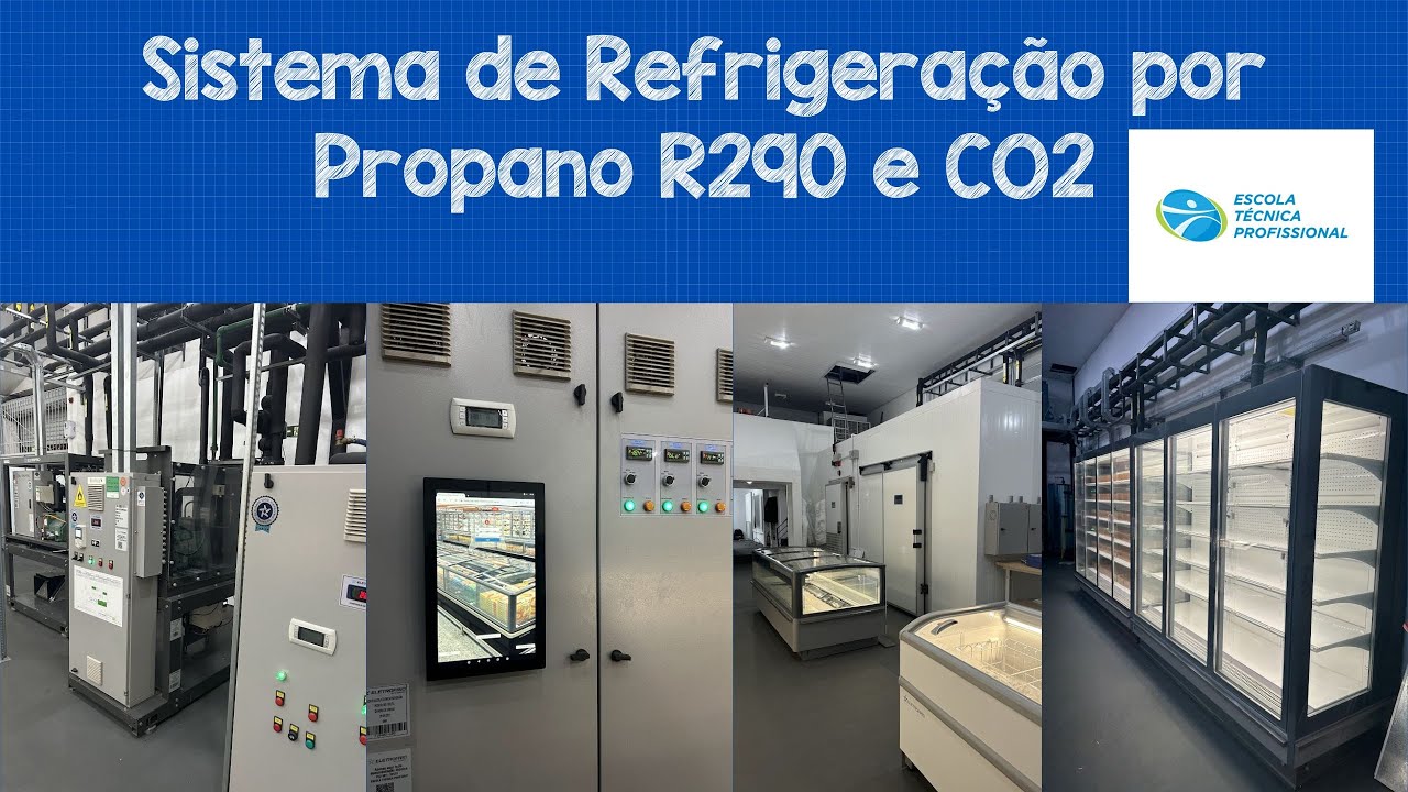 Sistema de Refrigeração de Fluídos Naturais Propano (R-290), CO2 e Glicol da ETP Curitiba