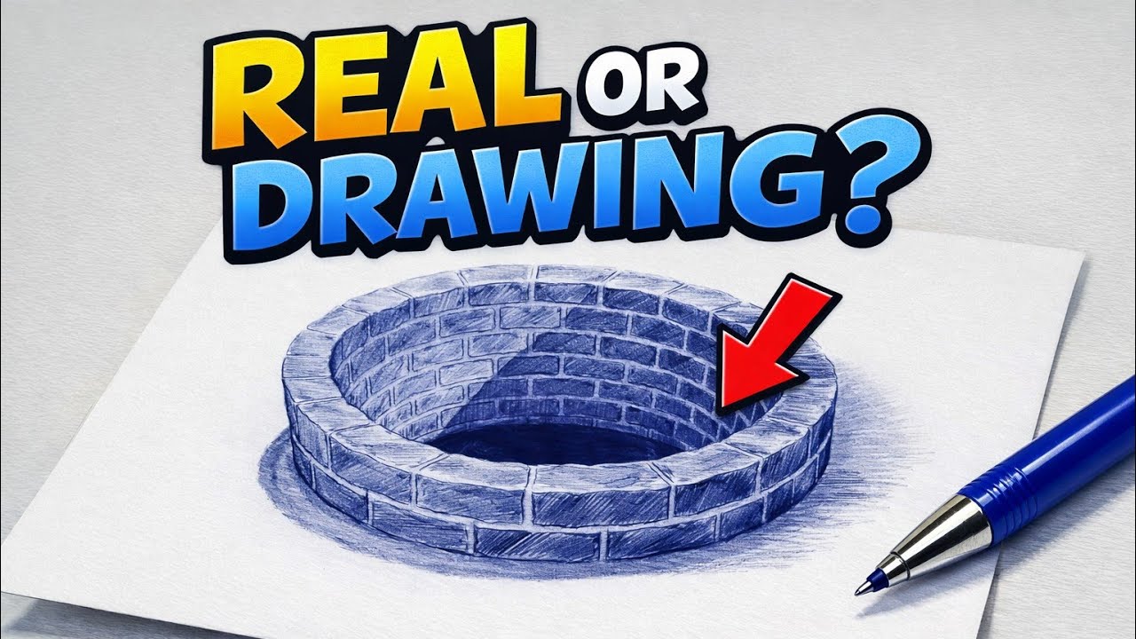 How to Draw a Borehole in 3D with Pen | Realistic Illusion Tutorial
