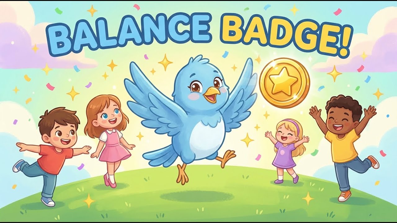 Breezy Blue’s Balance Badge 🐦⚖️ | Fun Balance Song for Kids | PopSoar