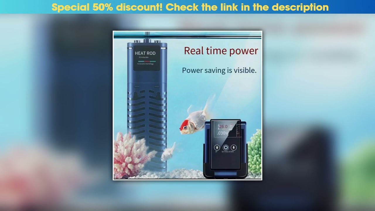 Deal PTC fish tank high-power heater variable frequency constant temperature heating rod super powe